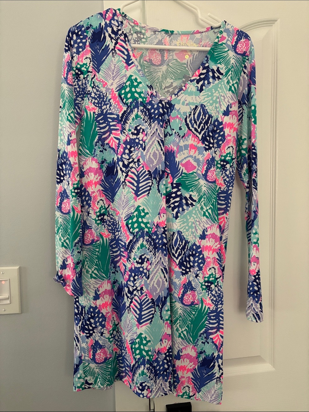 Lilly Pulitzer Vibrant Tropical Print Long Sleeve Tunic